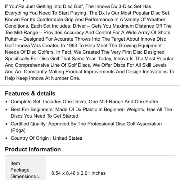 COPY - Innova Disc Golf Set – Driver, Mid-Range & Putter, Comfortable DX Plasti… - Picture 5 of 5